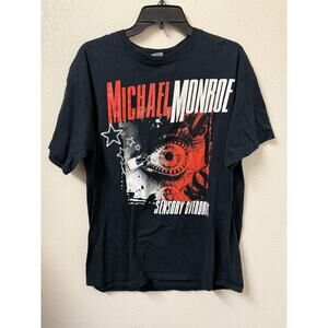 Michael Monroe "Sensory Overdrive" T Shirt Hanoi Rocks Glam Rock Size XL